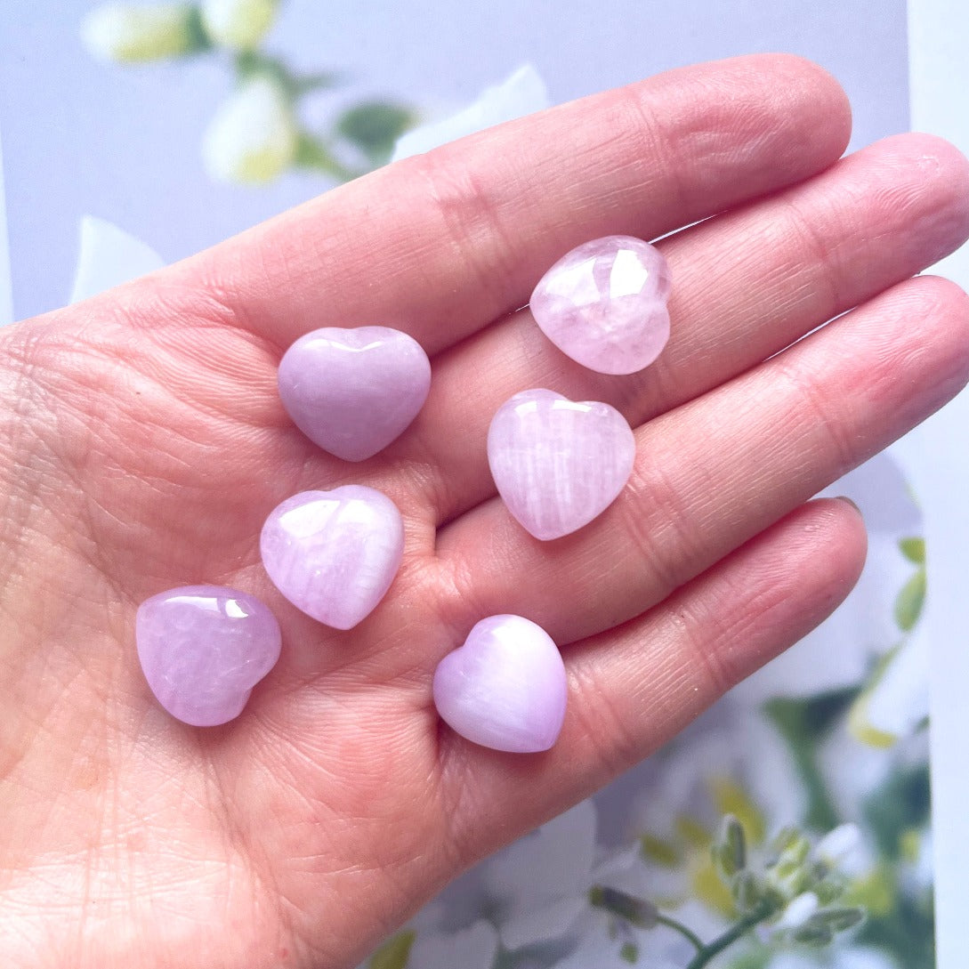 High grade kunzite mini heart