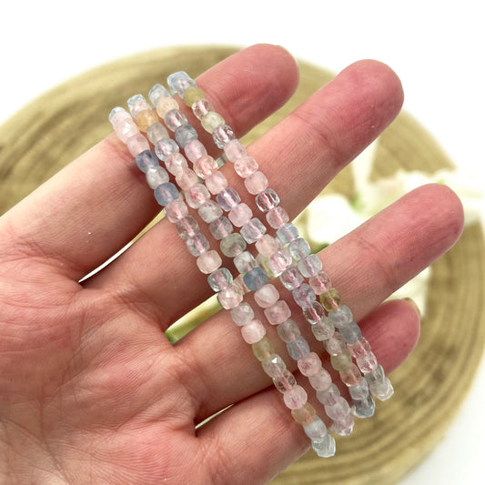 Morganite Aquamarine Bracelet Faceted