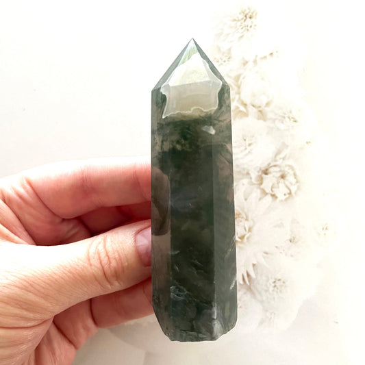 Moss agate point
