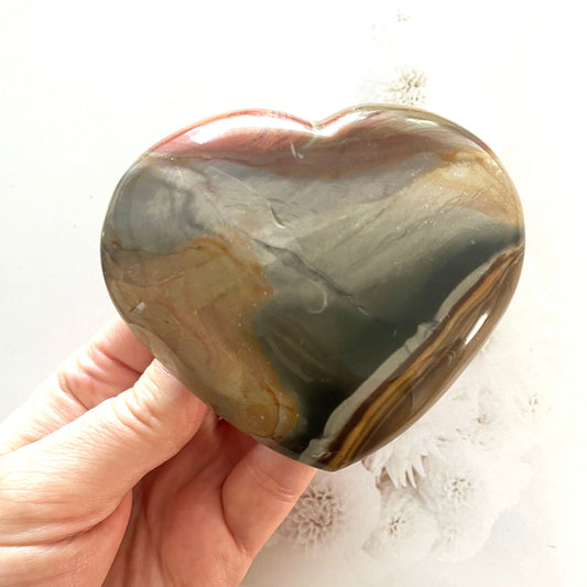 Polychrome heart crystal