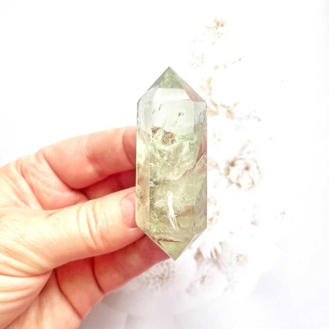 Green Amethyst double terminated point