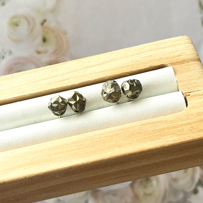 Pyrite Faceted Earring