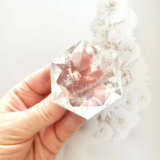 Quartz diamond crystal