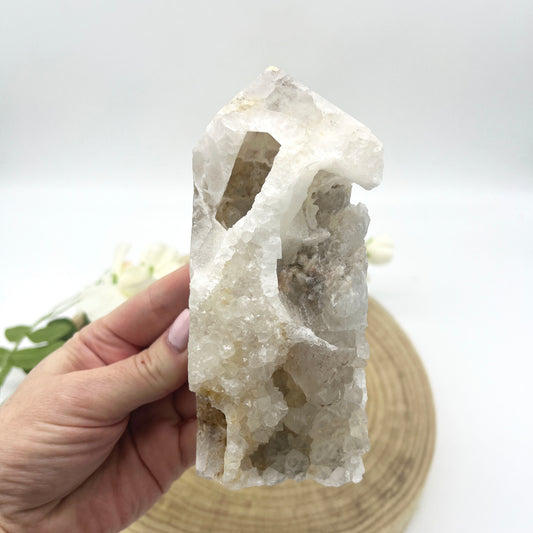 quartz druzy tower