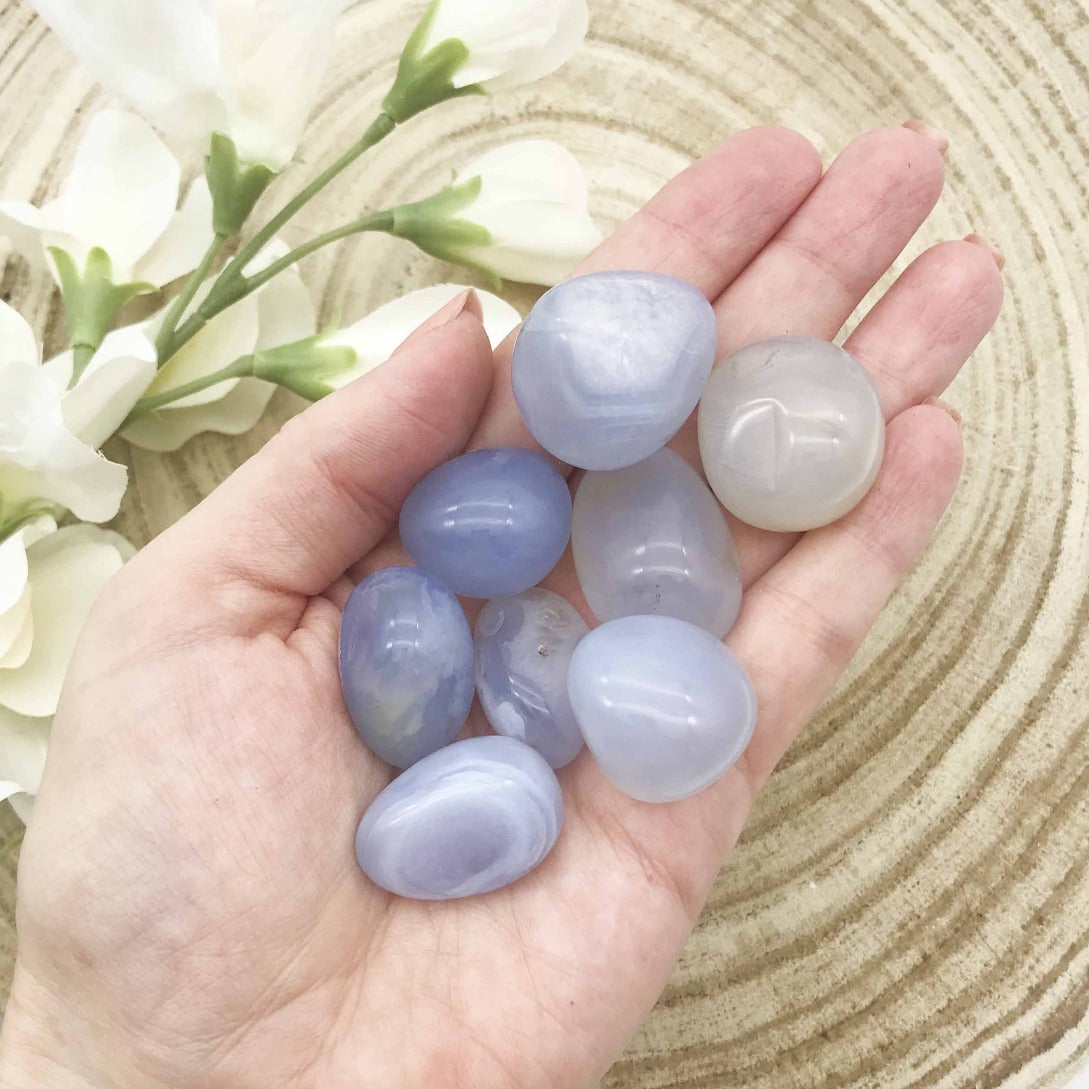 Chalcedony tumbled stones Australia. Someday Dream Co. crystals and minerals online