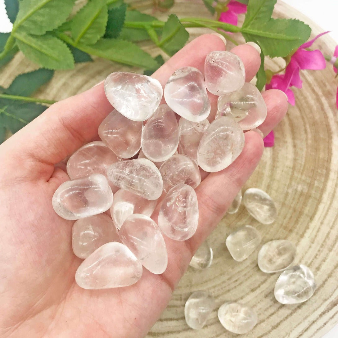 Clear Quartz Tumbled Stones Australia. online crystal store Someday Dream Co
