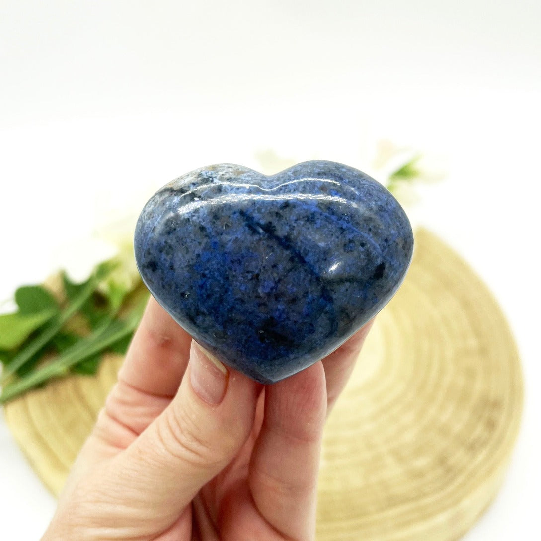 Dumortierite stone heart