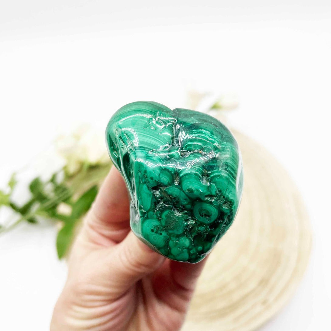 Polished Malachite freeform crystal. Someday Dream Co
