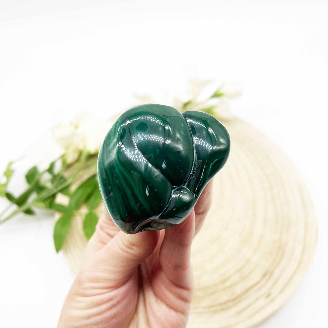 Malachite freeform polished stone Australia. Someday Dream Co