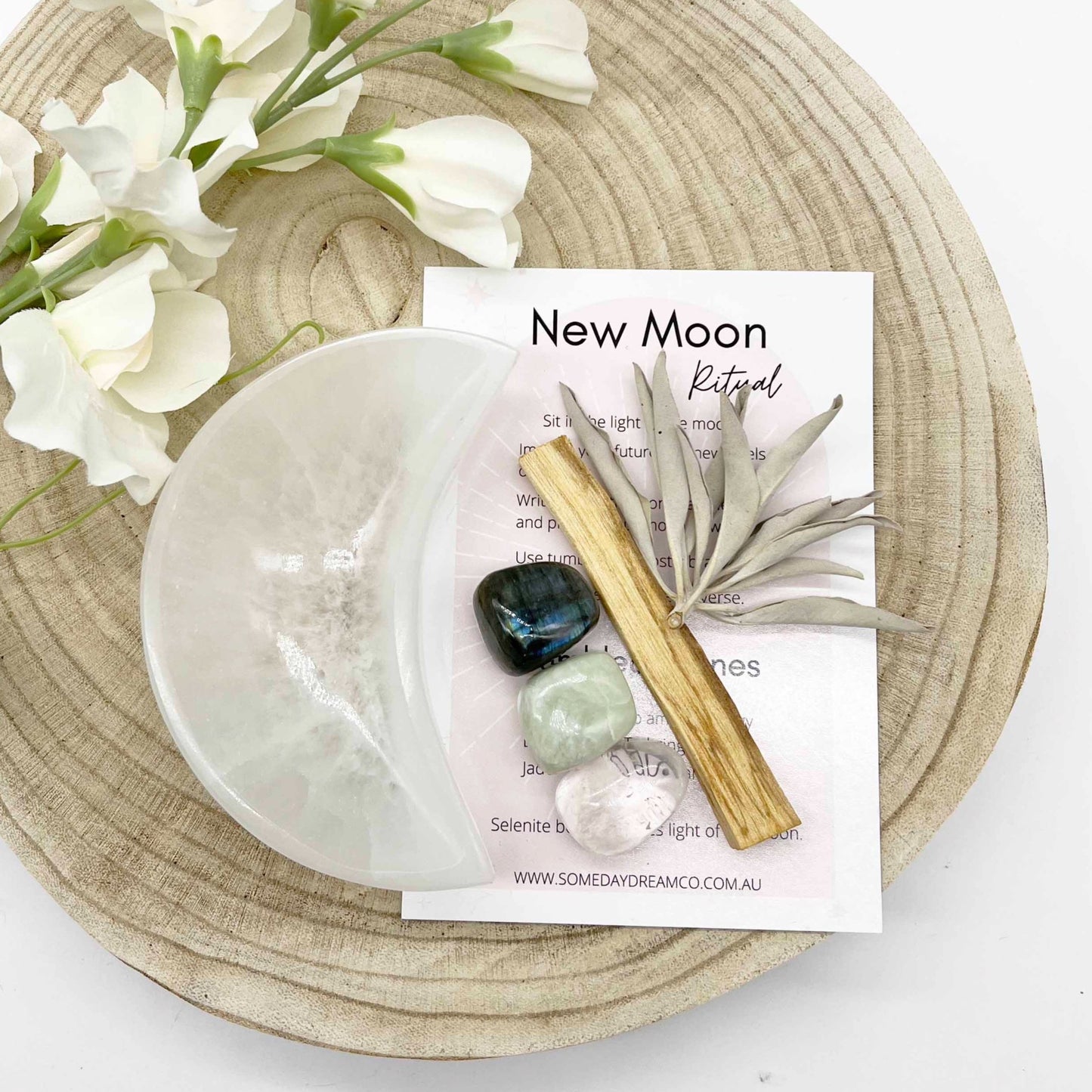 New moon ritual crystal kit