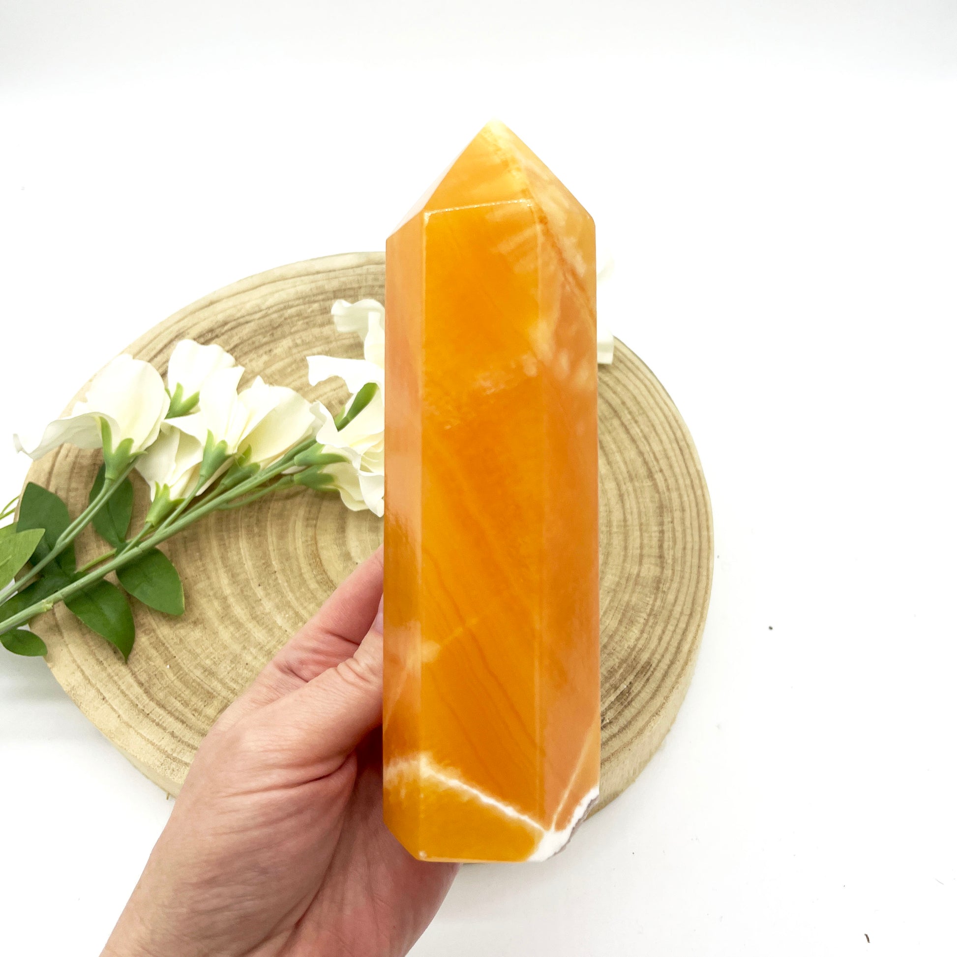 orange calcite crystal generator