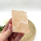 Optical pink calcite raw stone crystal