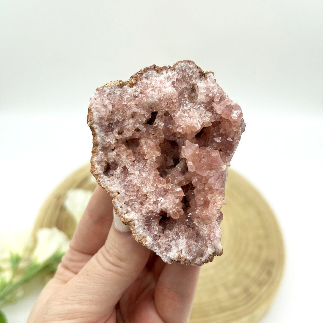 Geode pink amethyst crystal