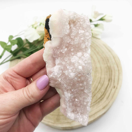 Pink Apophyllite crystal cluster