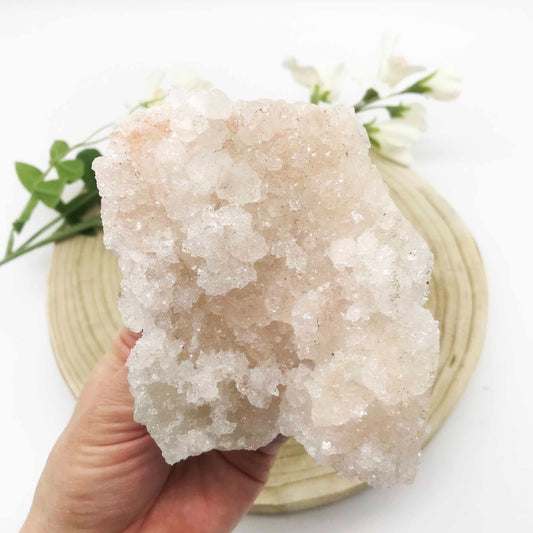 Pink apophyllite crystal