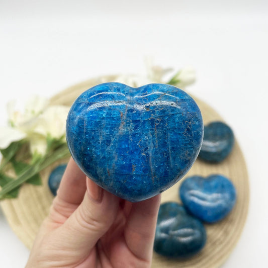 Apatite crystal heart shaped. Polished stones Australia. Someday Dream Co.