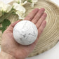 White Howlite Sphere 4 Shapes